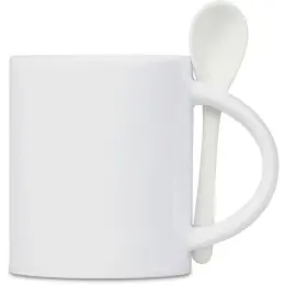 Eden Sublimation Ceramic Coffee Mug & Spoon Set Unbranded